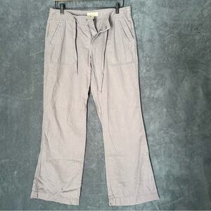Banana Republic Wide-Leg Linen Cotton Blend Pants in Light Gray size 8 Beachy